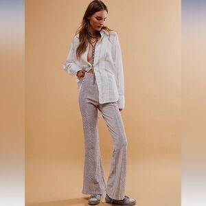 Free people velvet bell bottoms Dark Green